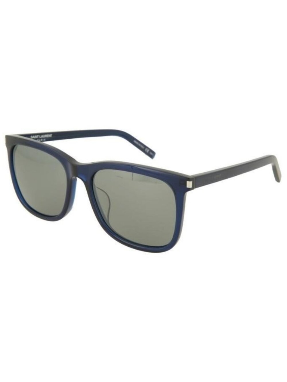 New Saint Laurent Womens Square/Rectangle Blue Blue Silver Fashion Designer Sung